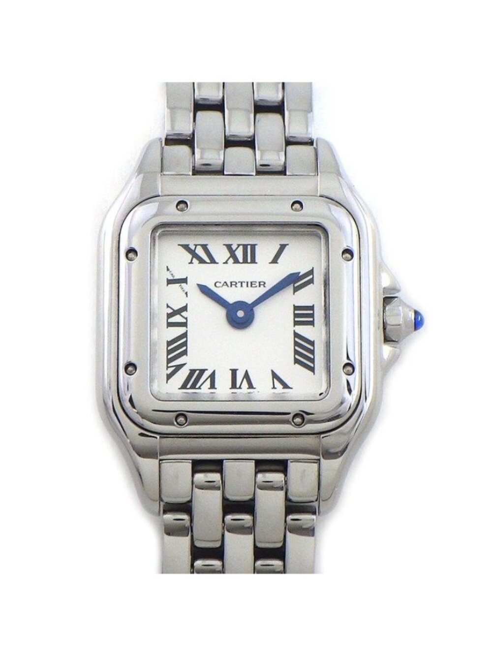Cartier Watch Panthere Mini Square Silver Dial Roman Index SS Quartz Analog